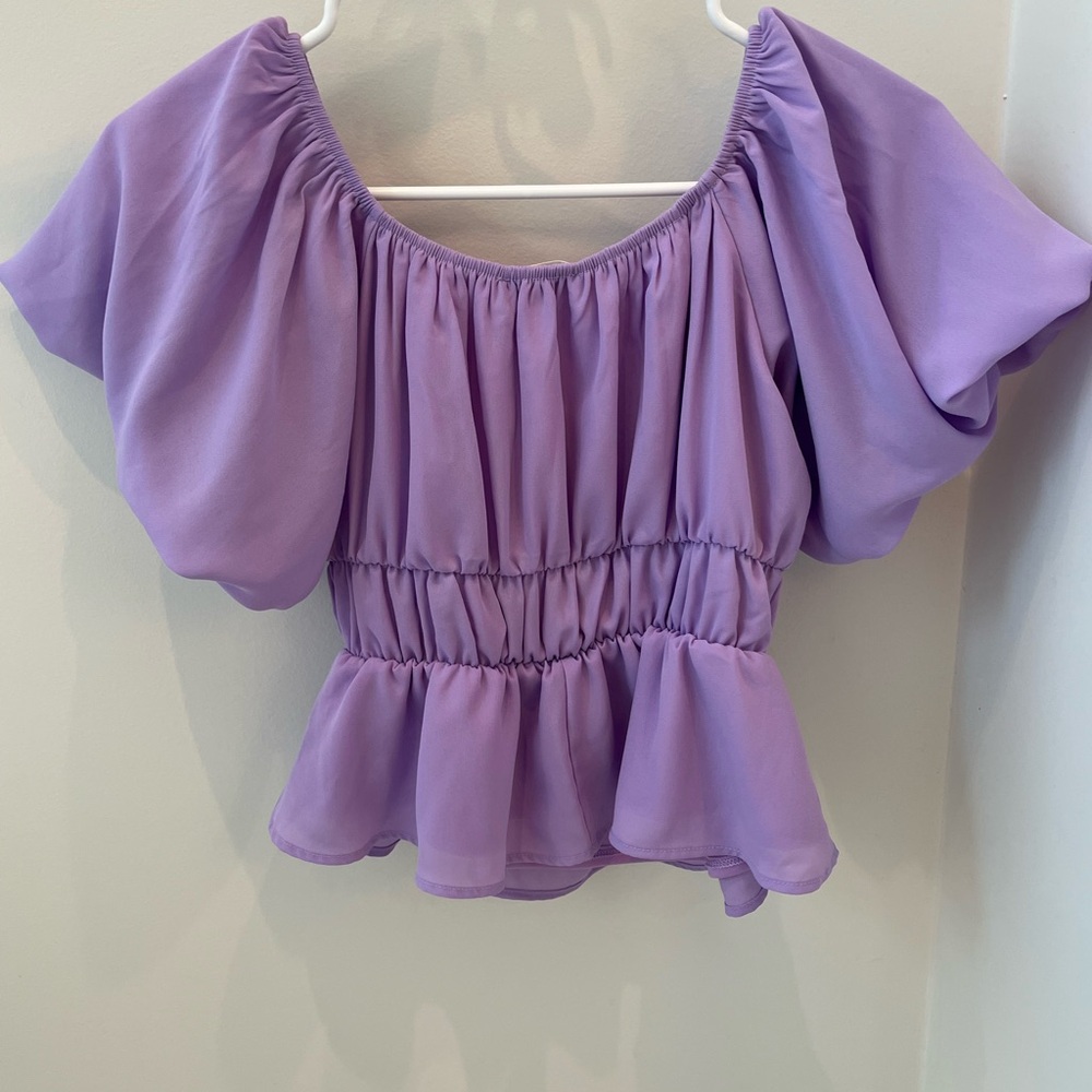 Altar'd State Lavender Ruched Blouse